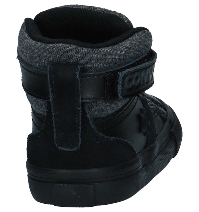 Converse Pro Blaze Strap HI Baskets en Noir pour garçons (293598) - pour semelles orthopédiques