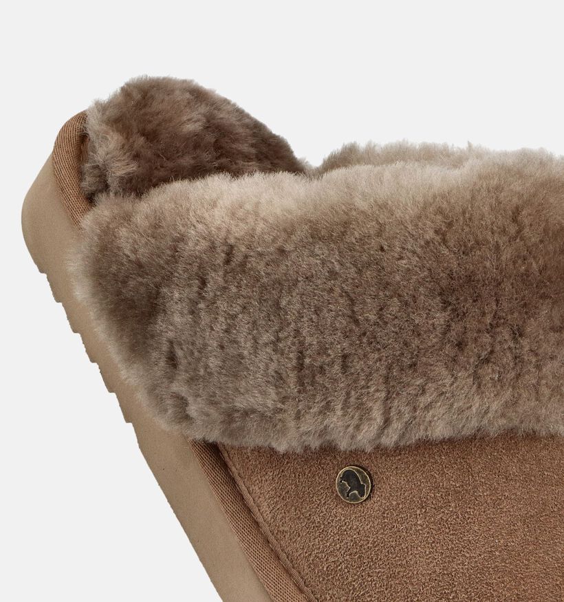 Warmbat Flurry Zwarte Pantoffels Warmbat Flurry Taupe Open Pantoffels voor dames (362515)