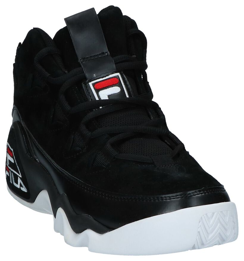 Fila 95 Zwarte Hoge Sneakers in daim (223584)