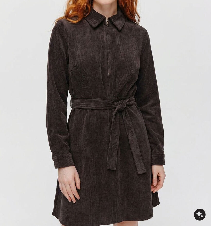 JDY Ulla Ohio Chocolate Torte Robe-Chemise Brun Fonc&eacute; pour femmes (379362)