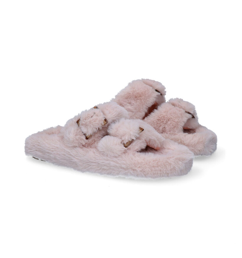 Colors of California Pantoufles ouvertes en Taupe pour femmes (300184)