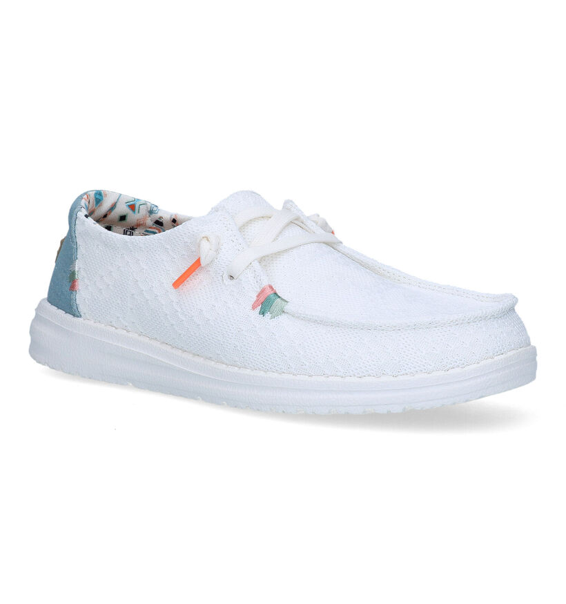 HEYDUDE Wendy Boho Mocassins en Blanc pour femmes (324432) - pour semelles orthopédiques