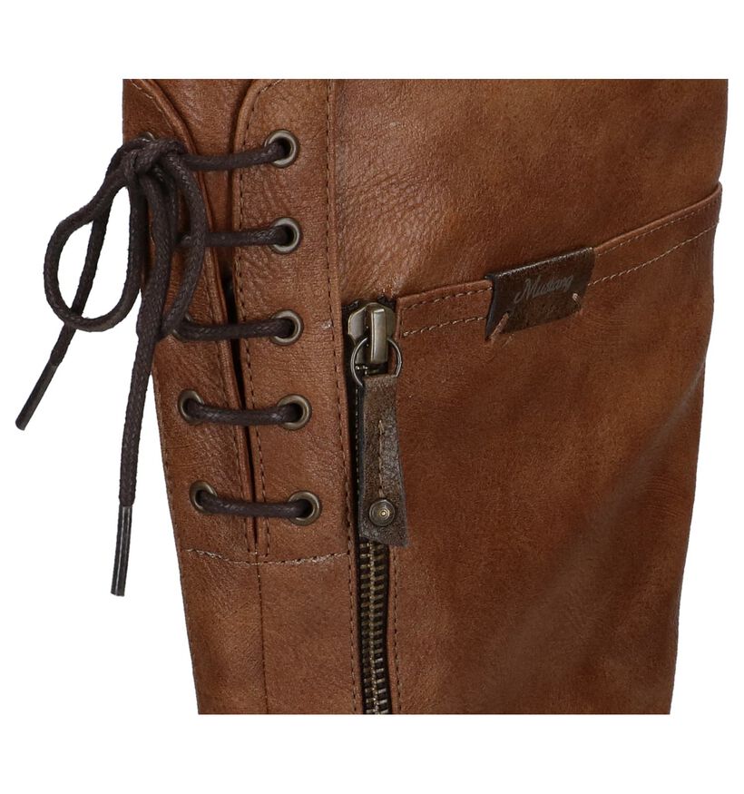 Mustang Bottes hautes en Cognac en simili cuir (259919)