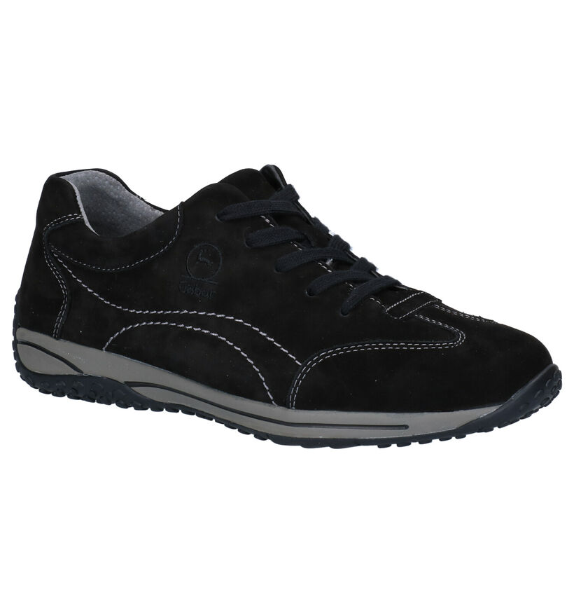 Gabor OptiFit Zwarte Veterschoenen voor dames (315300) - geschikt voor steunzolen