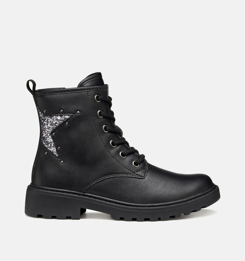 Geox Casey Bottines robustes en Noir pour filles (360355) - pour semelles orthopédiques