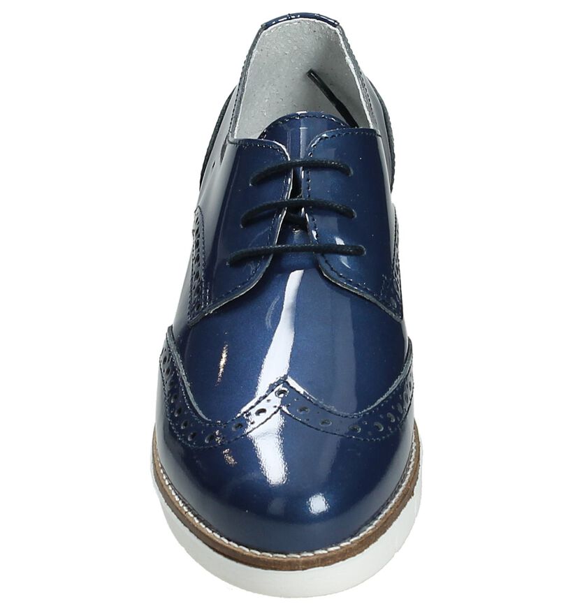 Post Xchange Chaussures à lacets en Bleu en cuir (178198)