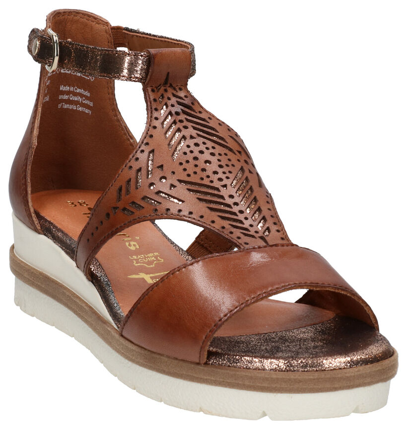 Tamaris TOUCH it Sandales en Cognac en cuir (269748)