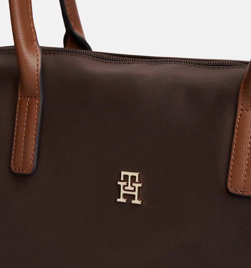 Tommy Hilfiger Popette Tote Donkerbruine Handtas voor dames (379496)