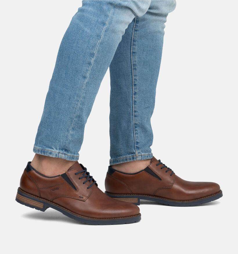 Rieker Cognac/Bruine Geklede Schoenen voor heren (360451) - geschikt voor steunzolen