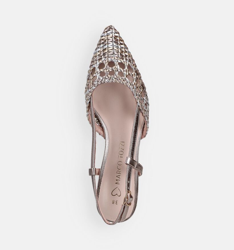 Marco Tozzi Escarpins slingback en Argent pour femmes (367962)