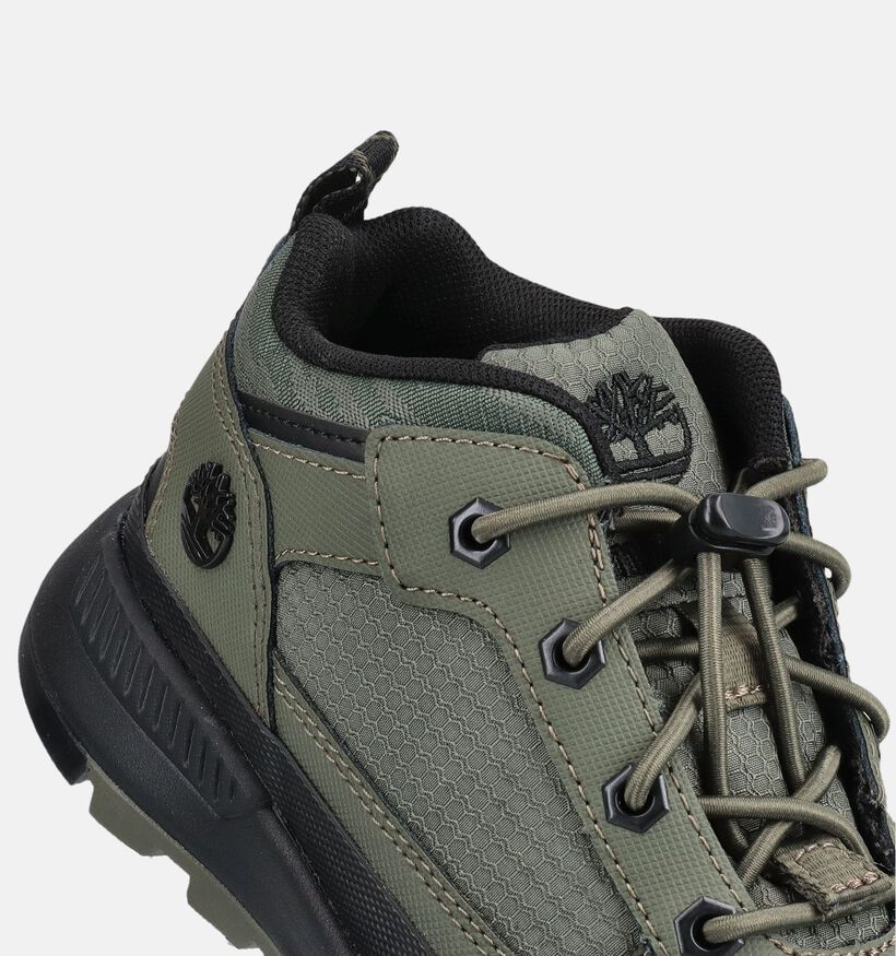 Timberland Field Trekker Low Face Up Baskets basses en Vert pour gar&ccedil;ons (377360) - pour semelles orthop&eacute;diques