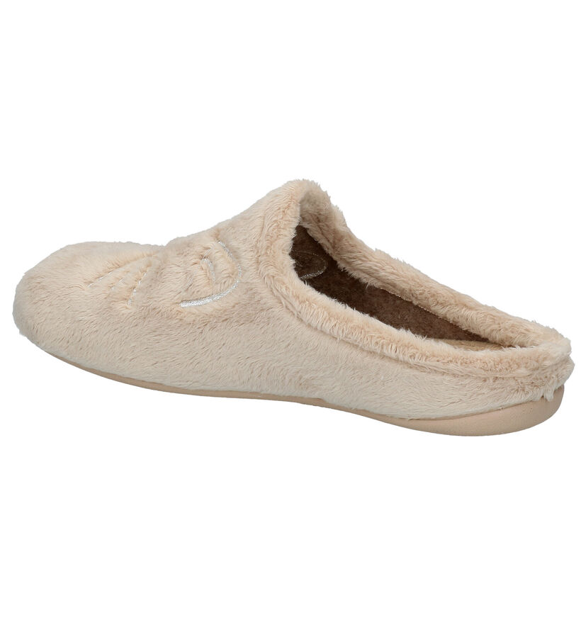 River Woods Beige Pantoffels in stof (281903)