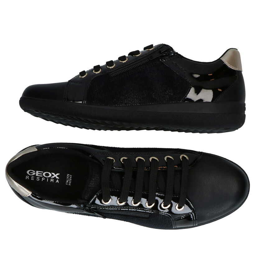 Geox Nihal Chaussures à Lacets en Noir en textile (278857)