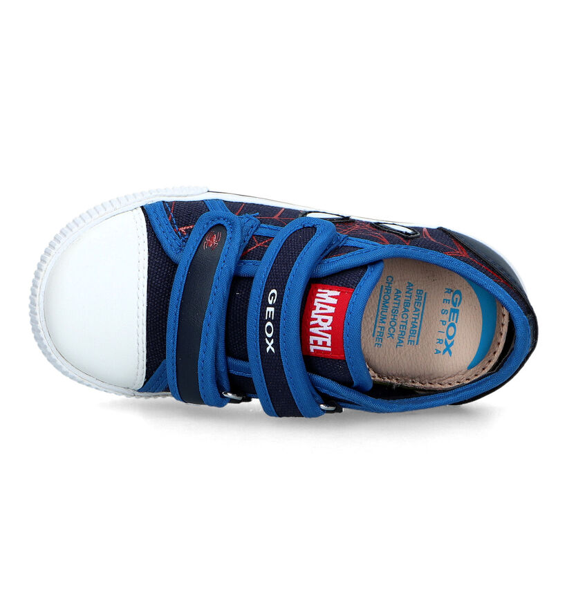 Geox Kilwi Marvel Spiderman Chaussures &agrave; velcro en Bleu en simili cuir (326588)