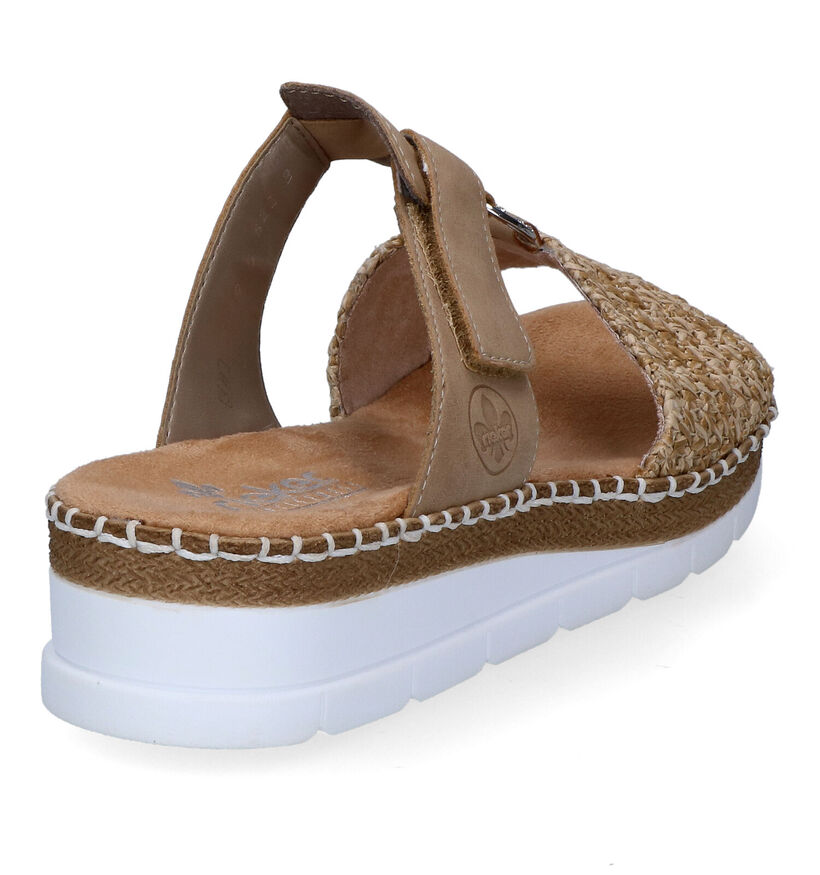 Rieker Beige Slippers in stof (306798)