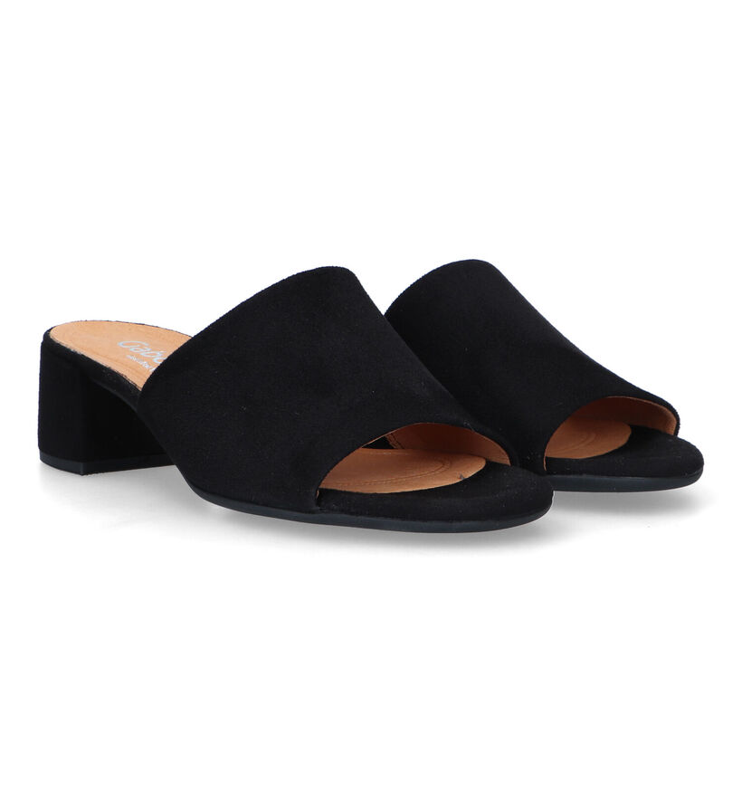 Comfort Nu-pieds à talons en Noir pour femmes (323272)