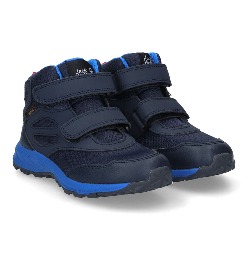 Jack Wolfskin Woodland Chaussures de randonnée en Bleu en simili cuir (307740)