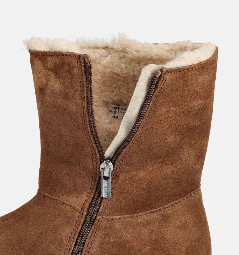 Birkenstock Bottines Fourrées en Camel pour femmes (360255) - pour semelles orthopédiques