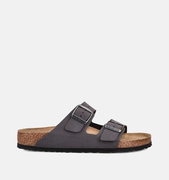 Birkenstock Arizona Nu-pieds Gray Taupe/Velvet Gray/stone/Velvet Gray/Black Buckles