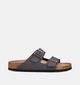 Birkenstock Arizona Nu-pieds en Gris fonc&eacute; pour hommes (382202)
