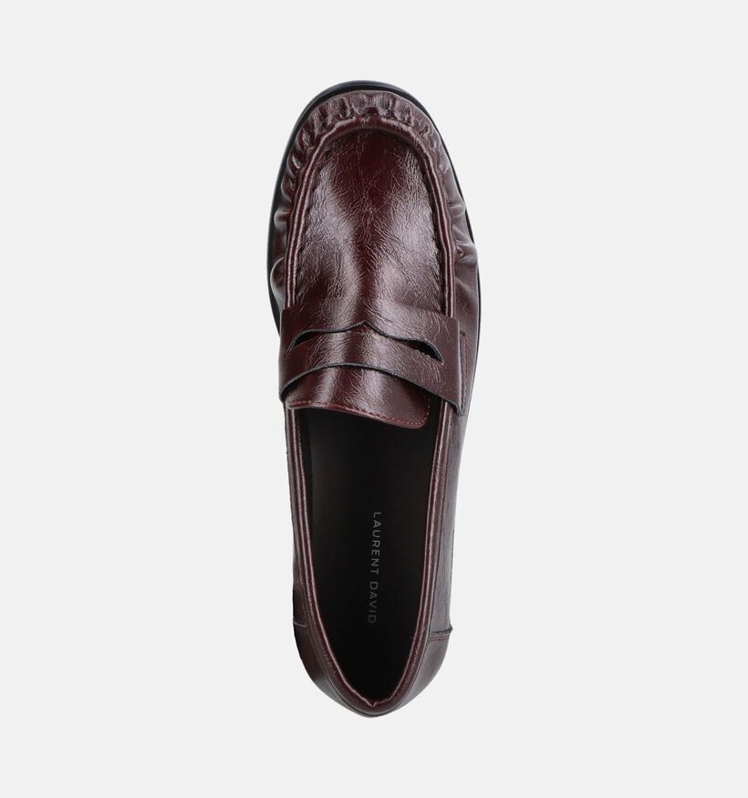 Laurent David Chaussures plates en Bordeaux pour femmes (380713)
