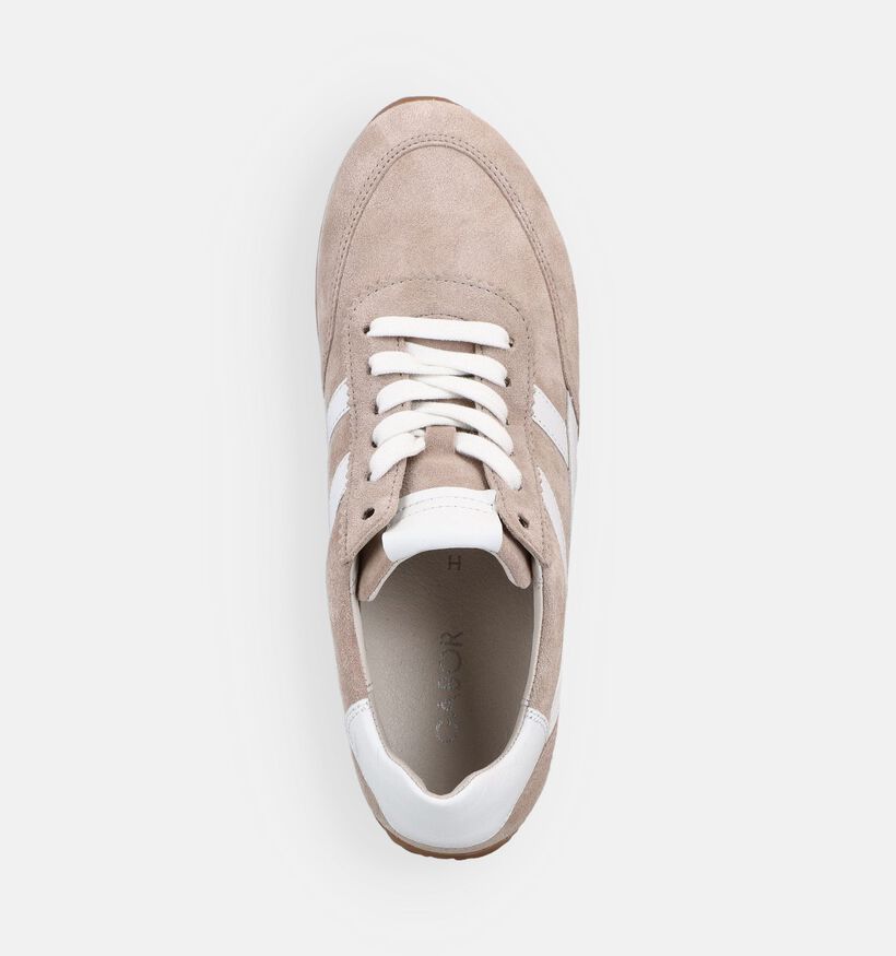 Gabor Baskets casual en Beige pour femmes (371107) - pour semelles orthop&eacute;diques