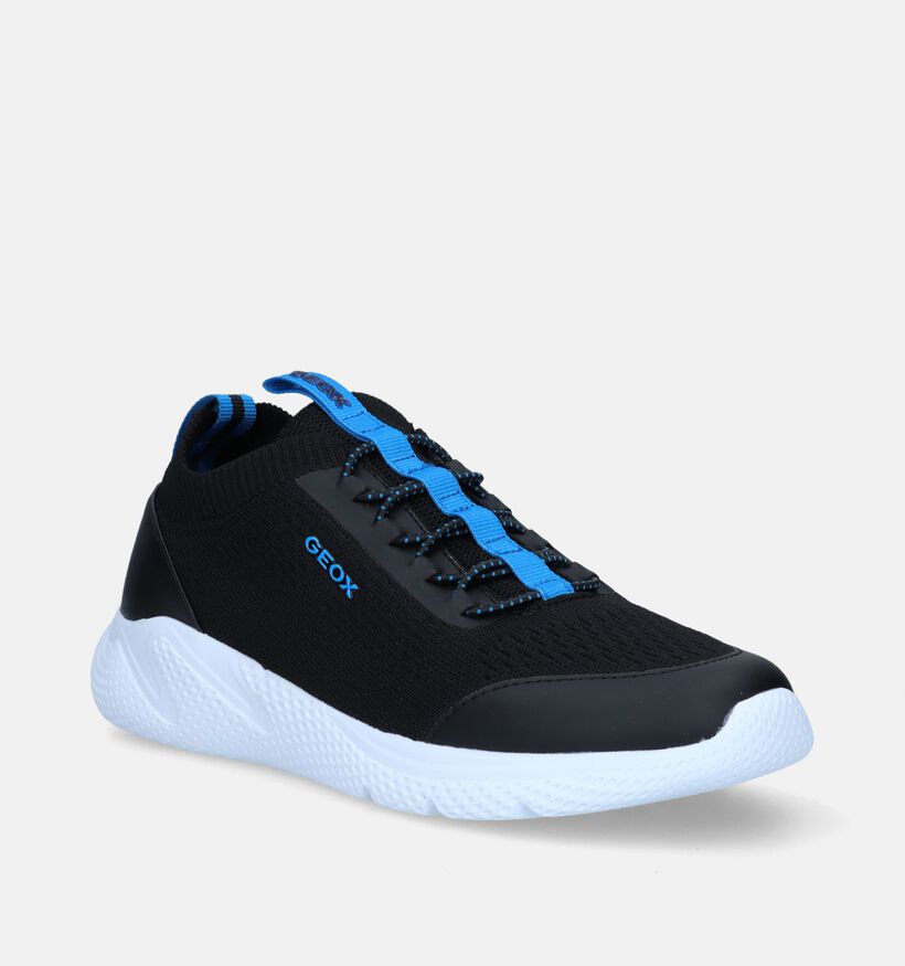 Geox Sprintye Zwarte Sneakers voor jongens (335771) - geschikt voor steunzolen