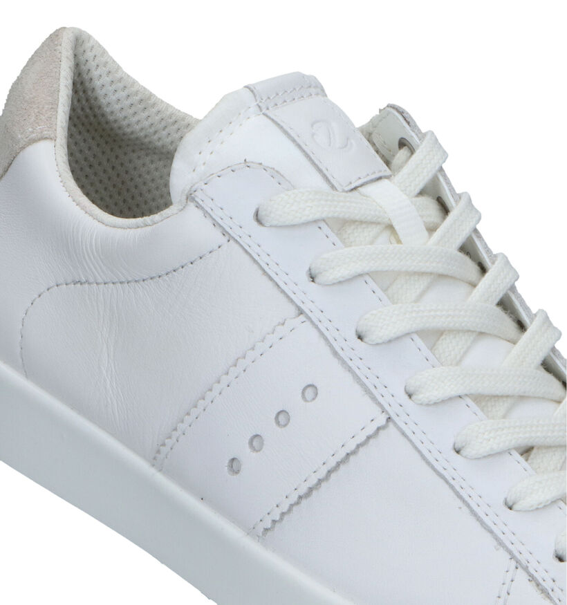 ECCO Street Lite Witte Veterschoenen voor dames (321153) - geschikt voor steunzolen