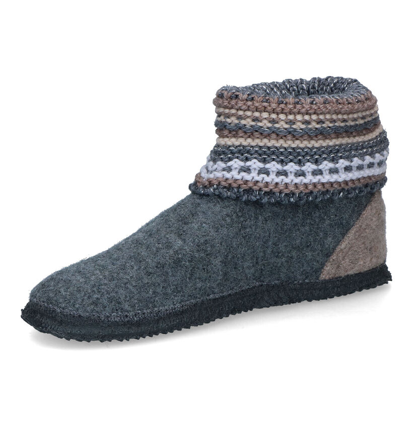 Giesswein Kiel Pantoufles hautes en Bleu pour femmes (349152)