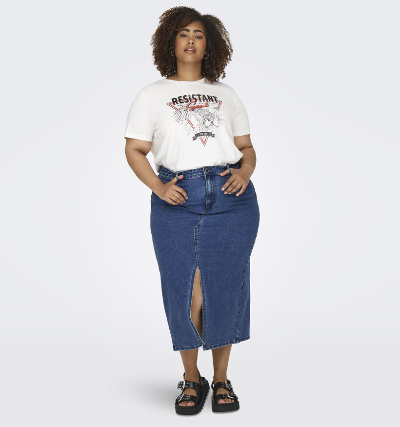 ONLY Carmakoma Jupe en Bleu Jeans pour femmes (371839)