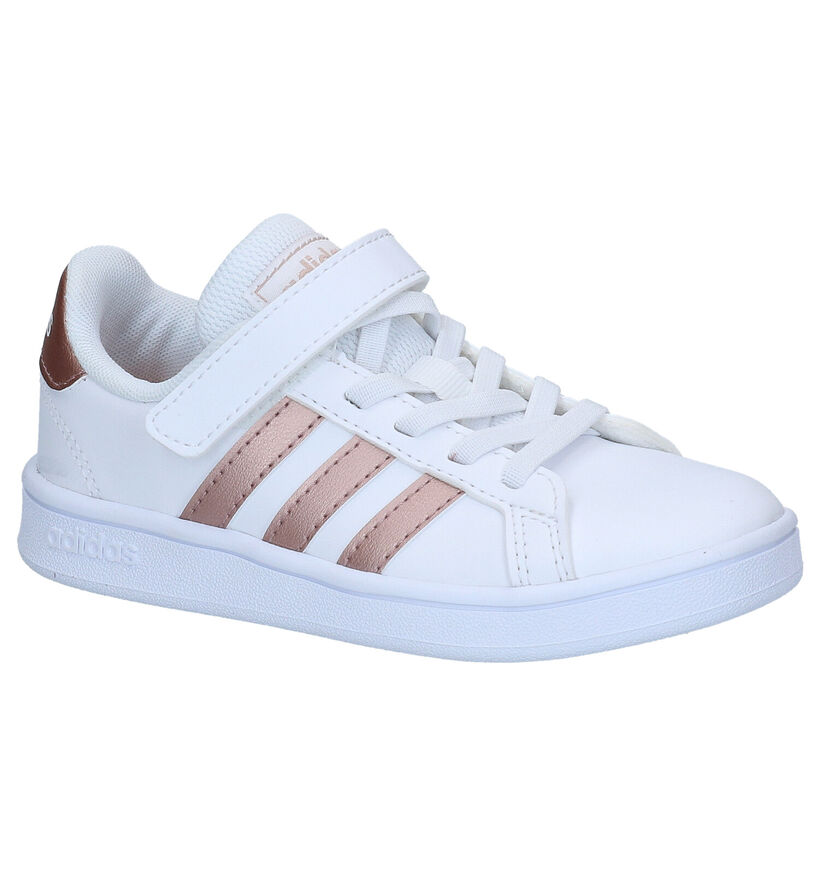 adidas Grand Court C Baskets en Blanc pour filles (314611) - pour semelles orthopédiques