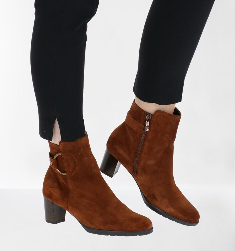 Ara Orly High Soft Cognac Enkellaarzen voor dames (282778) - geschikt voor steunzolen