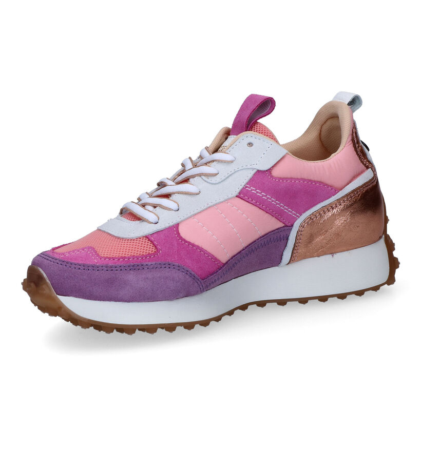 Goosecraft Dane Roze Sneakers in daim (310105)