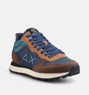 Sun68 Low Sneakers Bruin/Blauw