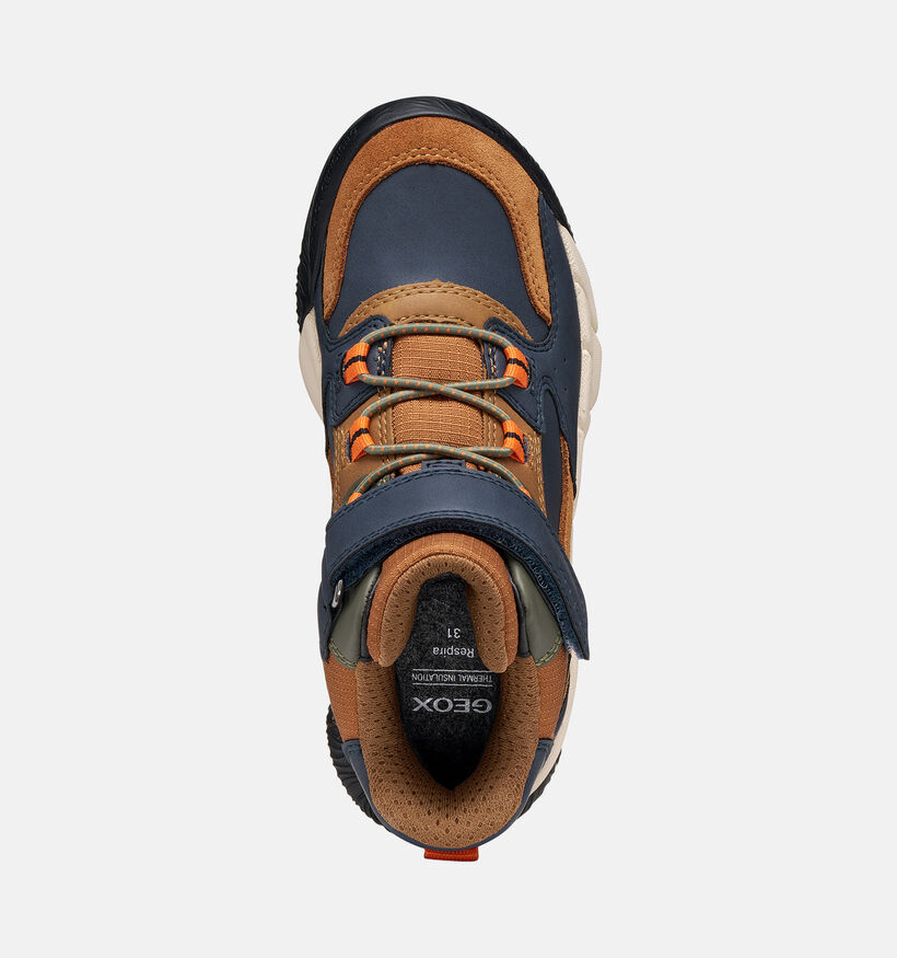 Geox Flexyper Baskets montantes en Cognac pour gar&ccedil;ons (377721)