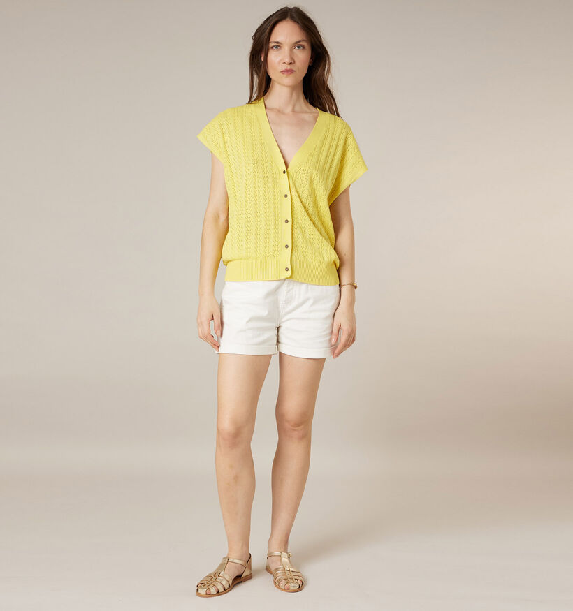 Deeluxe Original Marika Gilet en Jaune pour femmes (369796)