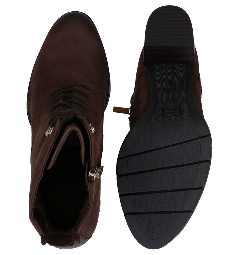 Tamaris TOUCH it Bruine Enkellaarzen in nubuck (280666)