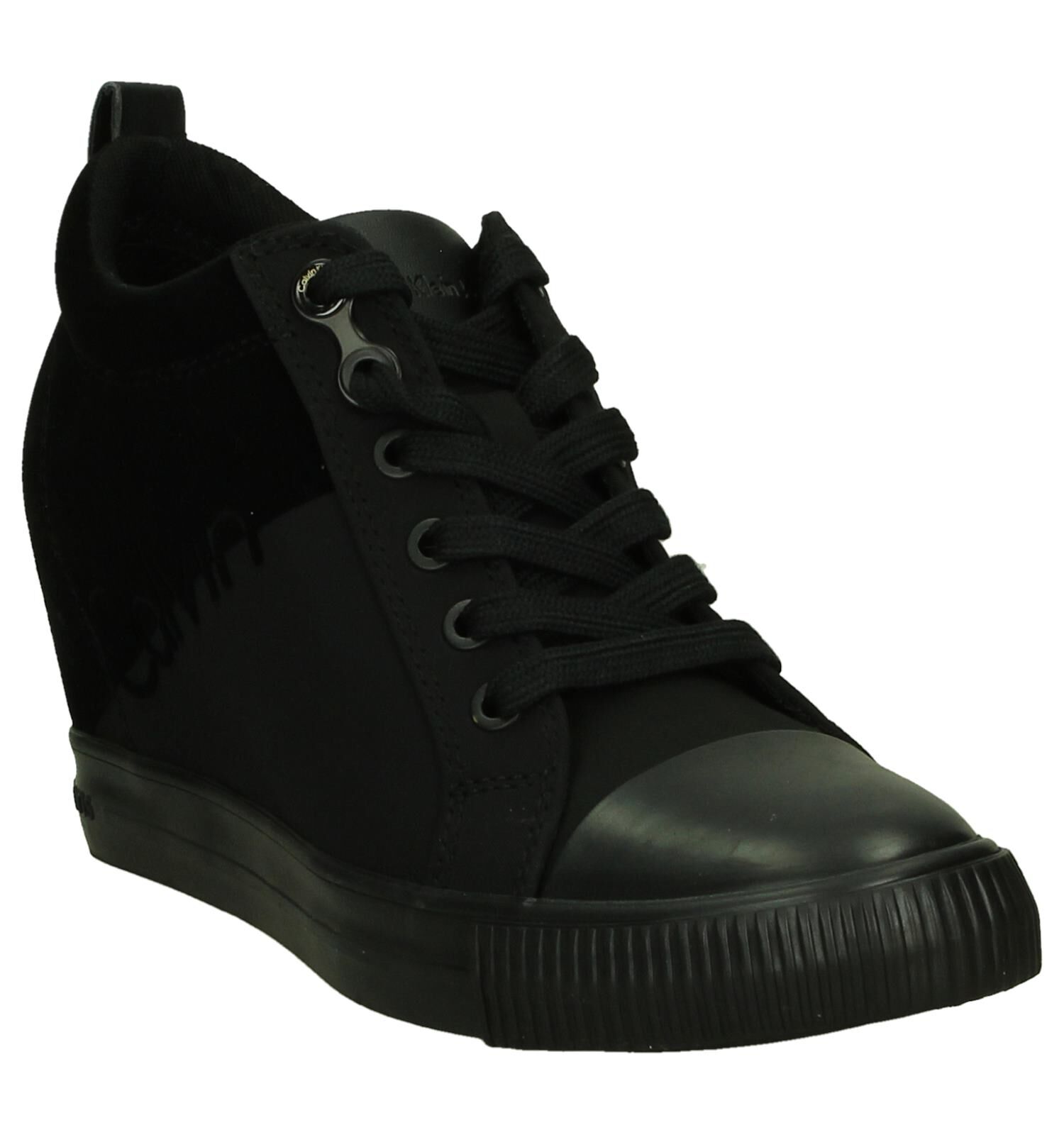 Zwarte Calvin Klein Robina Sneaker met Sleehak Dames Sneakers Online op TORFS.BE