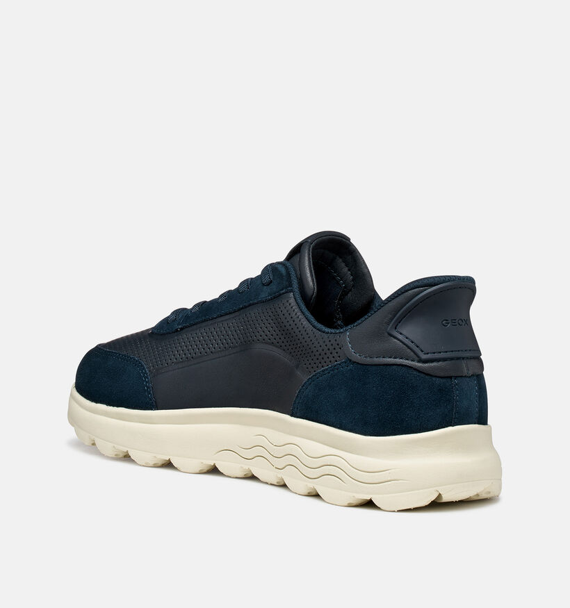 Geox Spherica Slip-ons en Bleu fonc&eacute; pour hommes (368015) - pour semelles orthop&eacute;diques