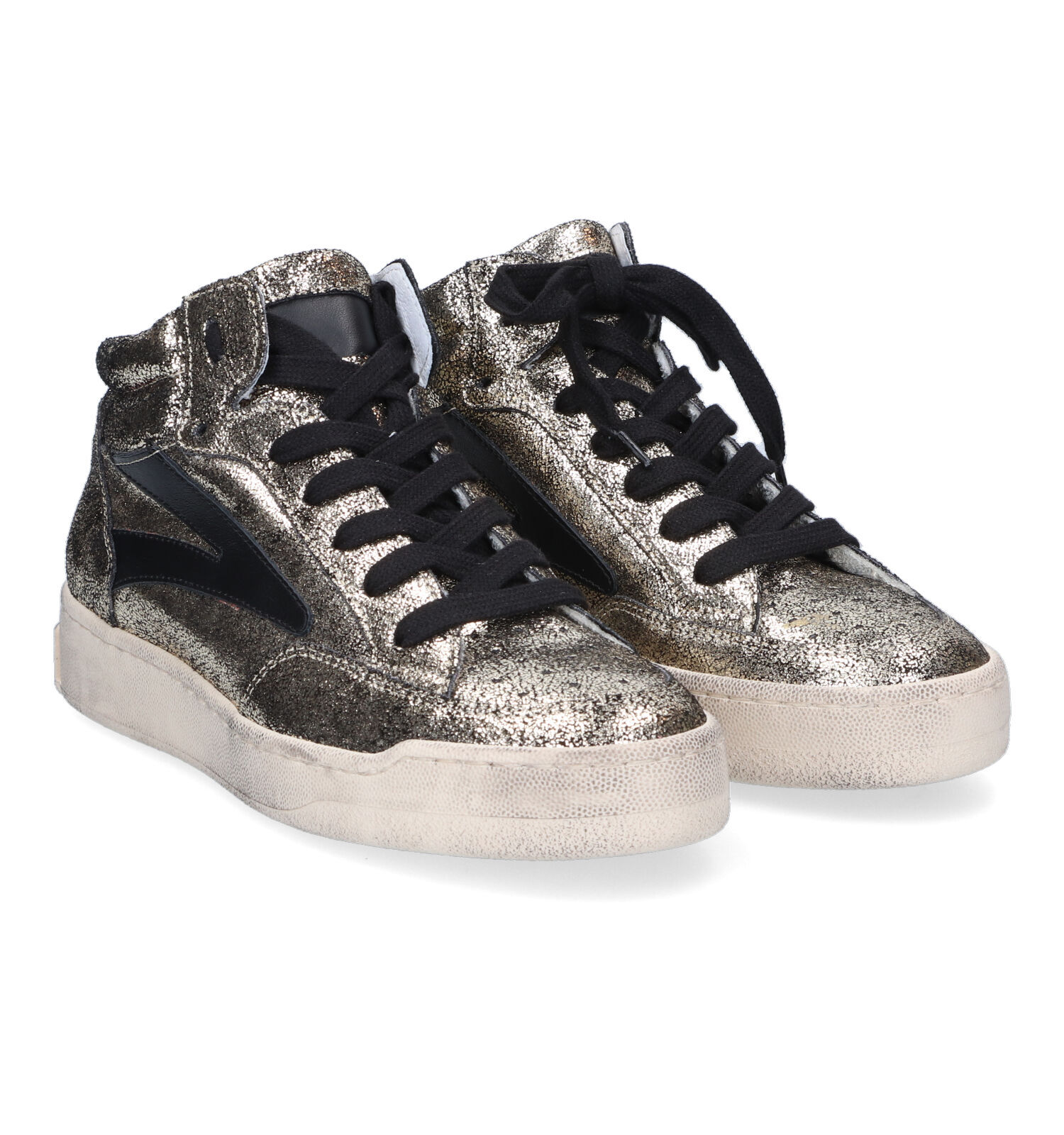 Zwart gouden shop sneakers dames