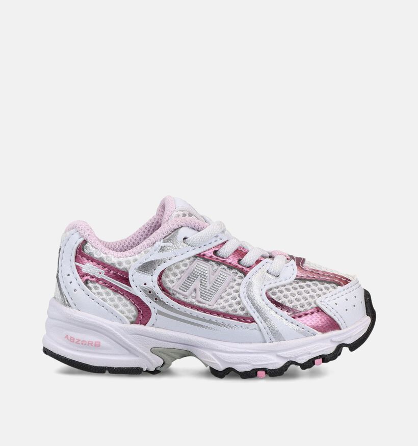 New Balance 530 Witte/Roze Sneakers voor meisjes (375131) - geschikt voor steunzolen