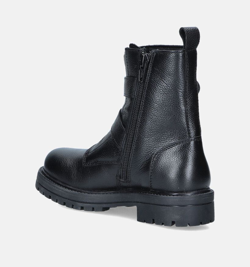Milo & Mila Bottines robustes en Noir pour filles (347007)