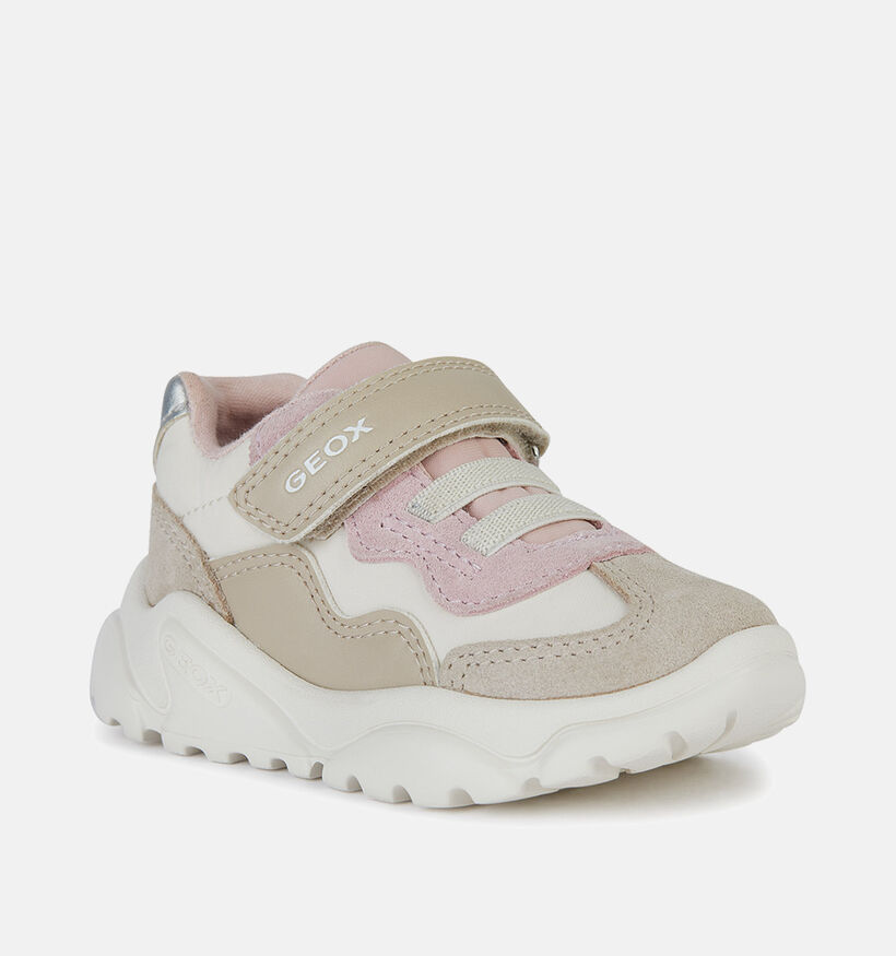 Geox Ciufciuf Beige Baby sneakers voor meisjes (351934) - geschikt voor steunzolen