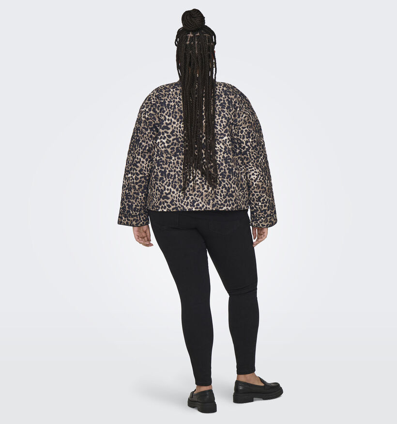 ONLY Carmakoma Bruine Leopard Korte Jas voor dames (371847)