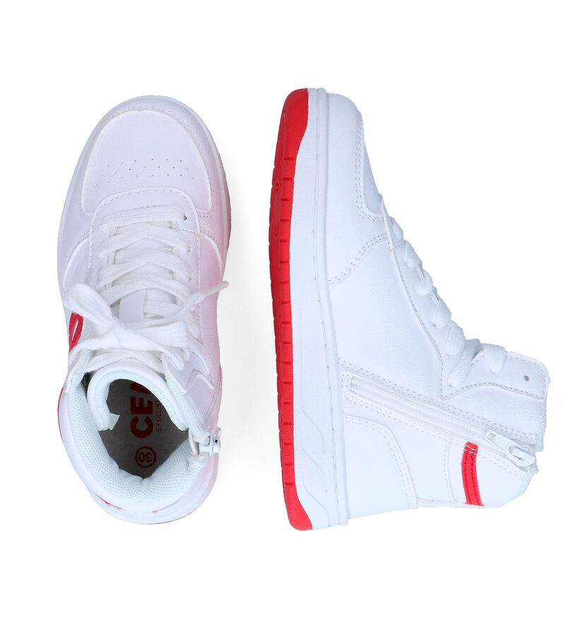 CEMI Witte Hoge sneakers voor jongens, meisjes (330919)