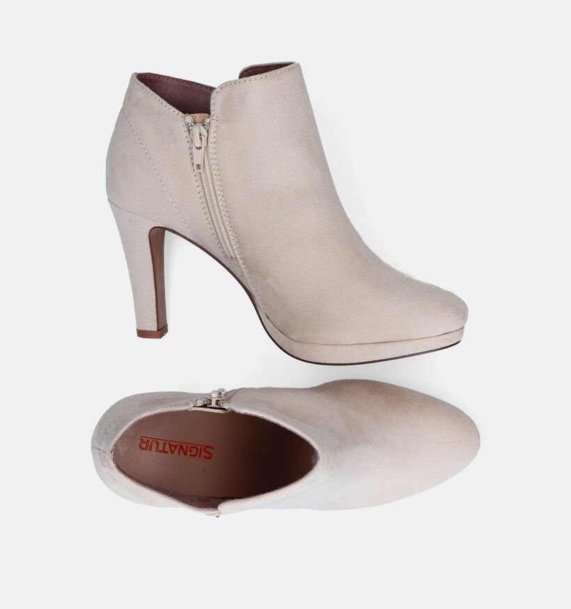 Signatur Bottines à talons en Beige pour femmes (321254)