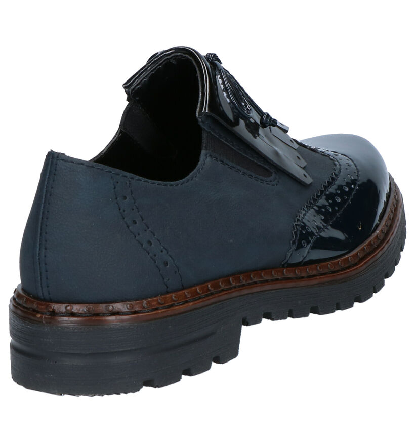 Rieker Chaussures slip-on en Bleu foncé en simili cuir (262102)