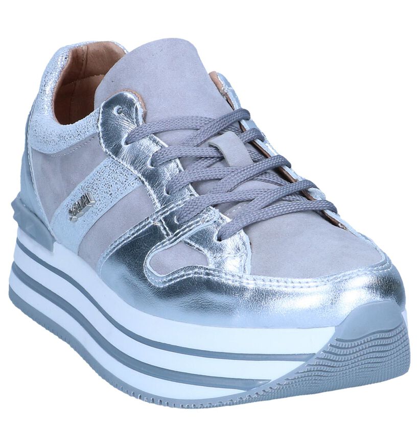 Zilveren Sneakers Scapa in leer (246097)