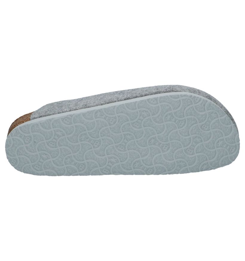 Birkenstock Amsterdam Pantoufles ouvertes en Gris clair en textile (231566)