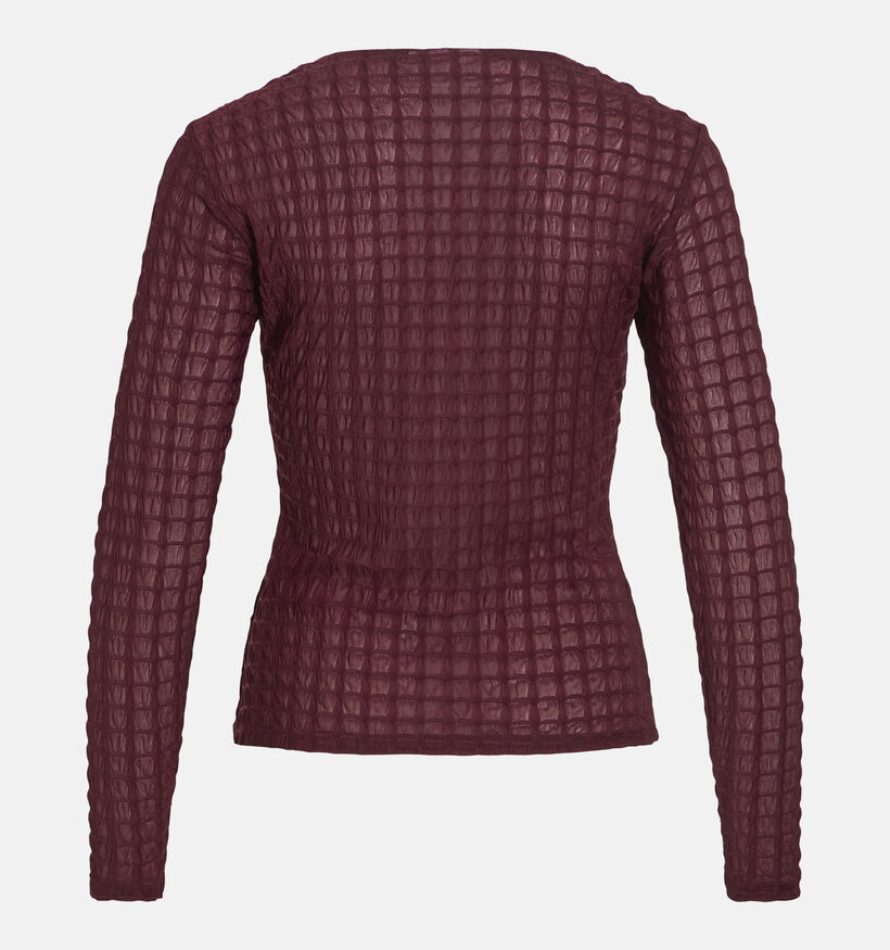 Vila Mirani Bordeaux T-shirt met Lange Mouwen voor dames (379738)